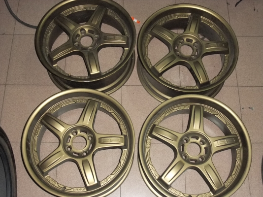 ล้อ RS ขอบ17 กว้าง7.5 ET42 4รู100 ล้อสวยๆ ทำสีมาใหม่ ไม่เคยซ่อม