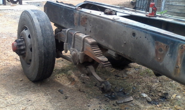 แหนบหน้า กับเพลาตามเส้นหลัง