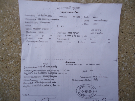 ขายด่วนรถสิบล้อร็อกกี้ดรั้มFXZ23NFYเครือง240แรงม้าปี37