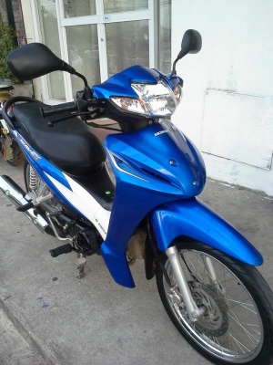 รถสวยประหยัดน้ำมัน Honda Wave 110 i ปี 2556 สีน้ำเงินขาว ขับนิ่มมีคุณภาพ