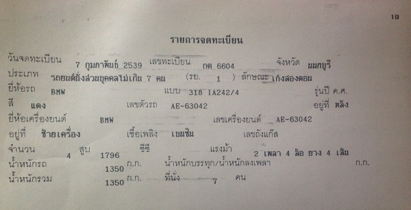 **195,000 บ.ต่อรอง**ขายรถเก๋งสวยๆ BMW Series3 318i Auto ปี39/96 เครื่องเดิมเกียร์เดิม ไม่แก๊ส เครื่องแห้งๆ แน่นดี แรงดี เกียร์ดีไม่หอนไม่หลุด ช่วงล่างหนึบ หน้า-หลังเดิมๆไม่เคยชนหนัก ภายในเก๋งสวยคอนโซลเต็ม พ.พาวเวอร์ แอร์เย็น ก.ไฟฟ้า เซ็นทรัลล็อค ปรับข้างไ