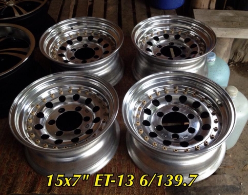 ขายล้อหยดน้ำ 2 ชิ้นแท้ ขอบ 15x7 ออฟ-13 6/139.7 ประมูลจากญี่ปุ่น