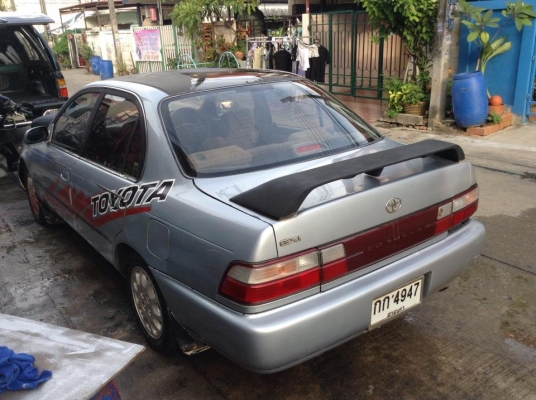 ขายครับ TOYOTA COROLA AE 100 GXI ตัว TOP ปี96 1.6 หัวฉีด แกส+น้ำมัน ใช้ได้ครับ กระจกไฟฟ้า ปรับข้างไฟฟ้า พับไฟฟ้า พวงมาลัยปปรับระดับได้ พวงมาลัยพาวเวอร์ ภายในสวย เบาะไม่มีขาด เบาะหลังพับได้ ช่วงล่างดี สีพอได้ แม็ก 4 ล้อ เครื่องเเห้งๆ ควันไม่ไหลไม่ขาว เกียร ขายครับ TOYOTA COROLA AE 100 GXI ตัว TOP ปี96 1.6 หัวฉีด แกส+น้ำมัน ใช้ได้ครับ กระจกไฟฟ้า ปรับข้างไฟฟ้า พับไฟฟ้า พวงมาลัยปปรับระดับได้ พวงมาลัยพาวเวอร์ ภายในสวย เบาะไม่มีขาด เบาะหลังพับได้ ช่วงล่างดี สีพอได้ แม็ก 4 ล้อ เครื่องเเห้งๆ ควันไม่ไหลไม่ขาว เกียร