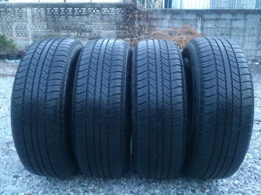 ขายยาง บริสโตน 265/65R17 ยางสัปดาห์ที่07 ปี13 ดอกยางนิ่มลึกเท่ากันไม่แตกลาย (ไม่มีปะ) จำนวน 1 ชุด