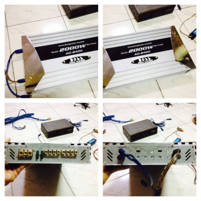 ขายชุดเครืองเสียงรถยนต์มือสอง มี พาวเวอร์แอมป์ boss audio systems mosfet2000w max power (ac-2400) ราคา2300บาท โทร0924462525โส กทม