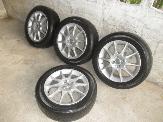 ล้อแม็ก 16นิ้ว 4รู100 พร้อมยาง สวยๆ 4 ล้อ ราคา 4900 บาท