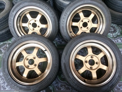 ขายล้อ TE37 ขอบ15 หน้า7 หลัง8 พร้อมยาง 4 ล้อ