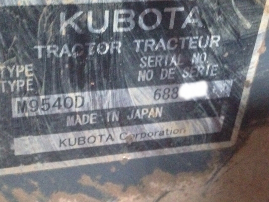 ขายดาวน์รถไถ KUBOTA M9540D 2800 ชั่วโมง สนใจโทร 081-9701072