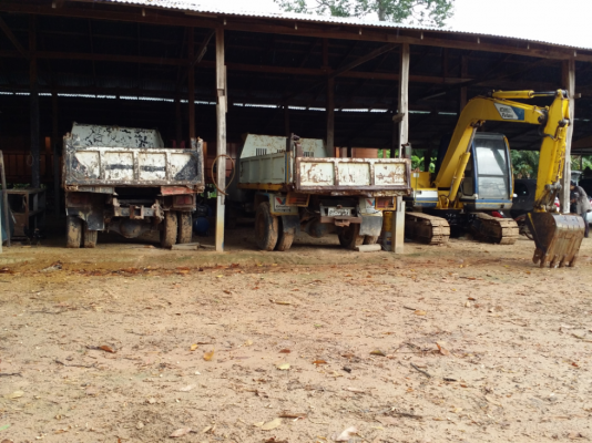 ขายแมคโคร  โกเบ  รถดั๊ม  หกล้อ 2  คันยกชุด