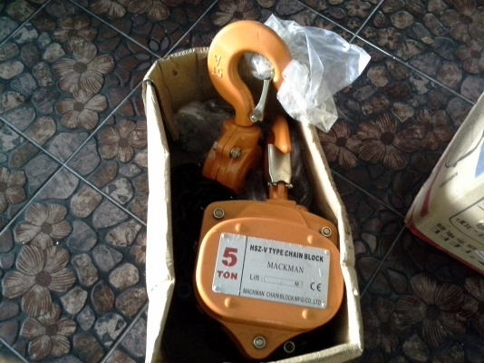 ขาย  รอกโซ่  ใหม่  ขนาด   5    ต้น  CHAINBLOCK  -  MACKMAN    ยังไม่เคยใช้งาน
