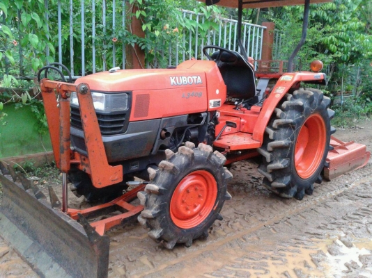 ขายรถไถ KUBOTA   L3408  ดันหน้า ตัดหญ้า อุปกรณ์หน้าหลังครบ