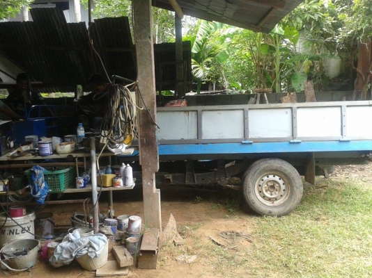 รถอีแต๋นเครื่องคูโบต้ารคันซีรถกระบะพร้อมใช้งาน