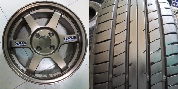 ขายแม็กใหม่ TE37 off 40 4รู 100 ขอบ15x6.5 พร้อมยาง195/50/15 ขายแม็กใหม่ TE37 off 40 4รู 100 ขอบ15x6.5 พร้อมยาง195/50/15