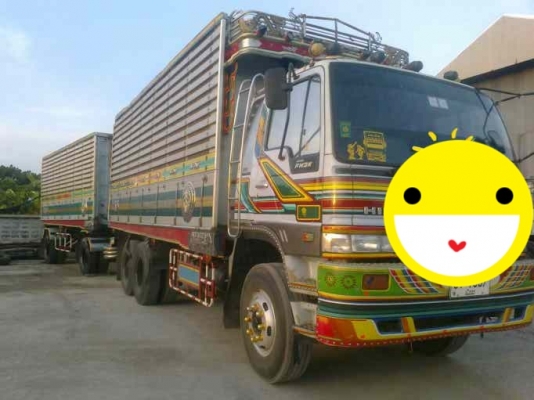 ขาย พ่วง 18 ล้อ / ฮีโน่ 2K 240 แรง สมอเงิน / ดั๊มแม่-ดั๊มลูก เกษตร อู่ ฮวดการช่าง / ปี 2543