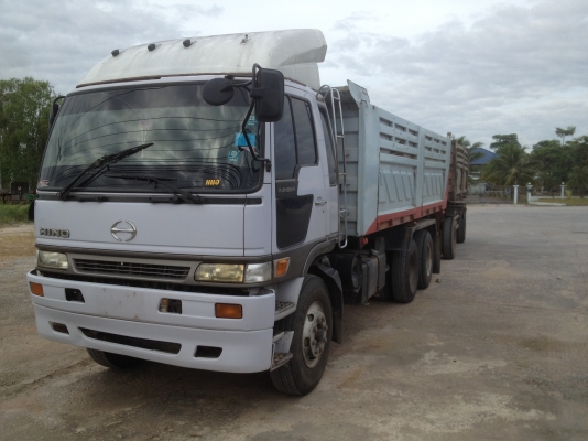 hino 260 แรง แม่ลูกดั๊มกระบะสามมิตร เครื่องดีพร้อมใช้ ยางดี 2100000 บาทพร้อมจัดไฟแนนท์