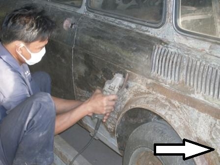 VW Tpye3 กบกบ ลอกสี ตัดผุแล้ว ถูก ถูกโละสต๊อก