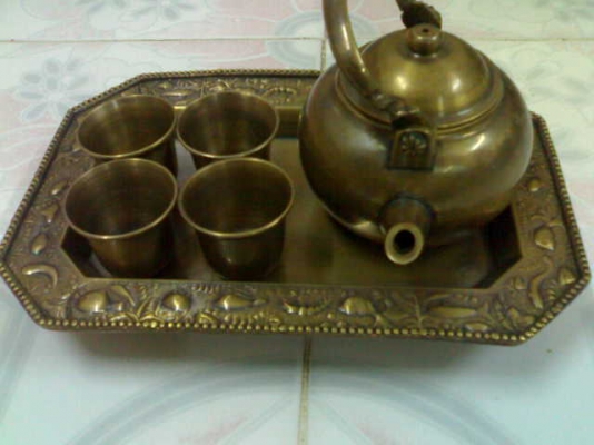 ขายชุดกาน้ำชาทองเหลือง