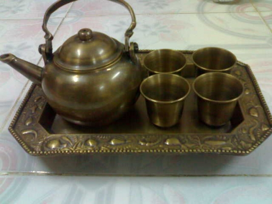 ขายชุดกาน้ำชาทองเหลือง