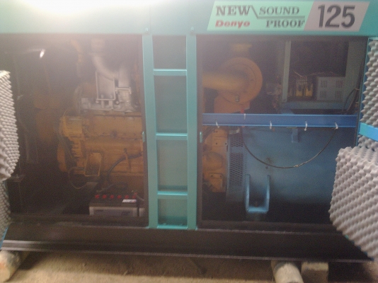 ขายเครื่องปั่นไฟ 125 KVA  เครื่อง Komutsu S6D 110 เซตนอก