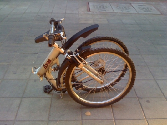 จักรยานเสือภูเขา "พับได้" ล้อเนียม ขอบ26 8เกียร์ 3900