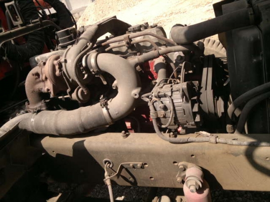 ขายรถ 10 ล้อ เพลาเดียว กระบะเหล็กคอกสูง ติดตั้ง เฮี๊ยบมือขยุ้ม  5 ตัน HINO FM รถสวย พร้อมใช้