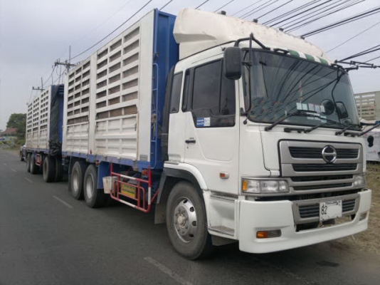 ขายรถพ่วง 22 ล้อ เพลาเดียว แม่-ลุก กระบะเหล้กคอกเกษตรไม่ดัม HINO PROFIA ปี.54 เครื่อง.K13C รถสวยมากๆ สนใจโทร