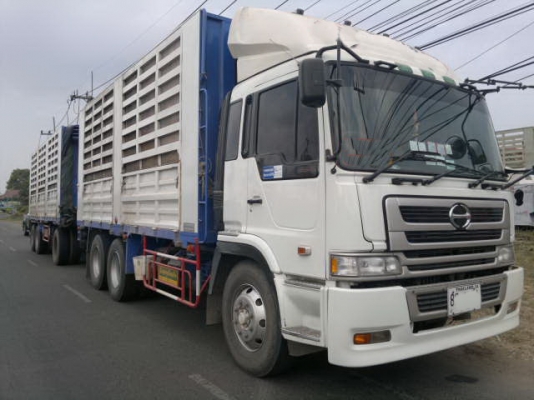 ขายรถพ่วง 22 ล้อ เพลาเดียว แม่-ลุก กระบะเหล้กคอกเกษตรไม่ดัม HINO PROFIA ปี.54 เครื่อง.K13C รถสวยมากๆ สนใจโทร