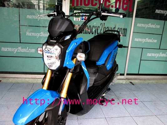 ZOOMER สีนํ้าเงิน ปี57 รถ 3 เดือน รถเดือน เม.ย ปี 2557  ไมล์ 2206 โล แถม 4 รายการ 44900