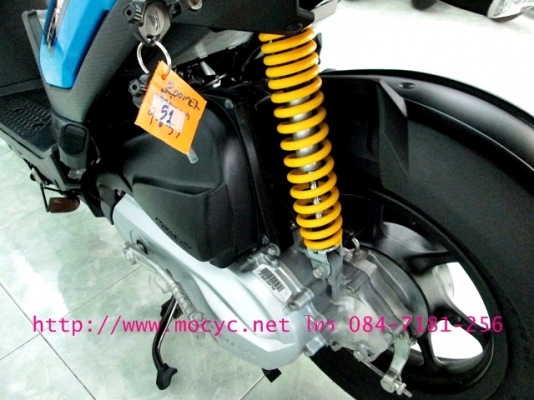 ZOOMER สีนํ้าเงิน ปี57 รถ 3 เดือน รถเดือน เม.ย ปี 2557  ไมล์ 2206 โล แถม 4 รายการ 44900