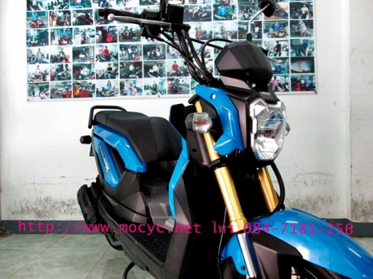 ZOOMER สีนํ้าเงิน ปี57 รถ 3 เดือน รถเดือน เม.ย ปี 2557  ไมล์ 2206 โล แถม 4 รายการ 44900