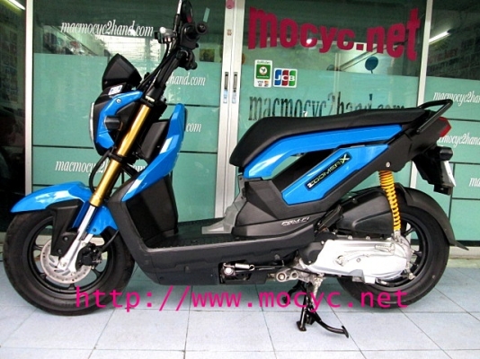 ZOOMER สีนํ้าเงิน ปี57 รถ 3 เดือน รถเดือน เม.ย ปี 2557  ไมล์ 2206 โล แถม 4 รายการ 44900