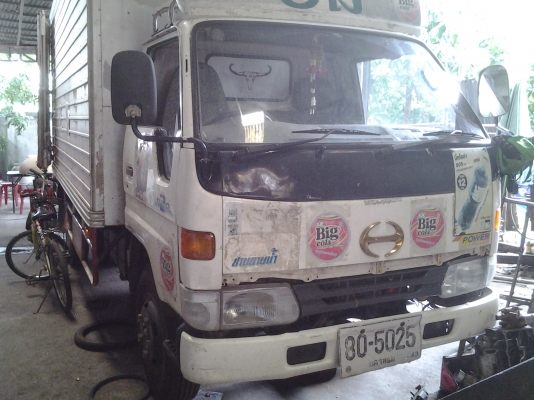 HINO -BU142R เครื่อง 15B เครื่อง 136 แรงม้า ปี46 ตู้บรรทุก 6ล้อ ขายตามสภาพ ทะเบียนพร้อมโอน
