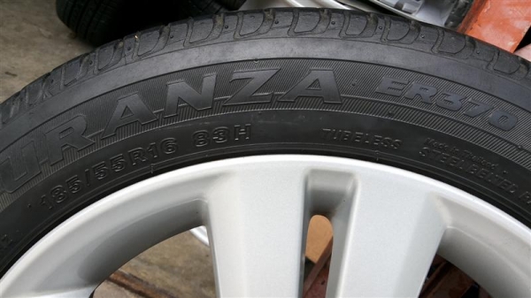 ล้อ Honda Jazz ขอบ 16 ยางบริสโตน 185 55 16 ล้อ Honda Jazz ขอบ 16 ยางบริสโตน 185 55 16