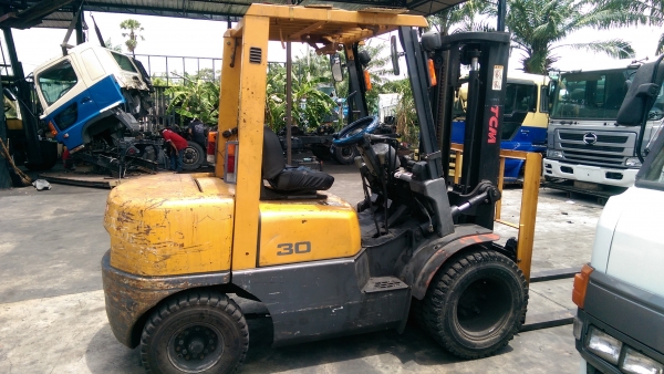 folklift TCM ของญี่ปุ่น 3 ตัน  รุ่นใหม่ สภาพสวย ดีเซล 6ล้อ ใช้น้อย 56xx ชม
