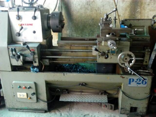 แท่นกลึง 5 ฟุต 3 เพลา เกียร์บล็อก รุ่นหนัก ฐานเหล็กหล่อ สภาพสวย หน้าแท่นเรียบ พร้อมใช้งาน 98,000