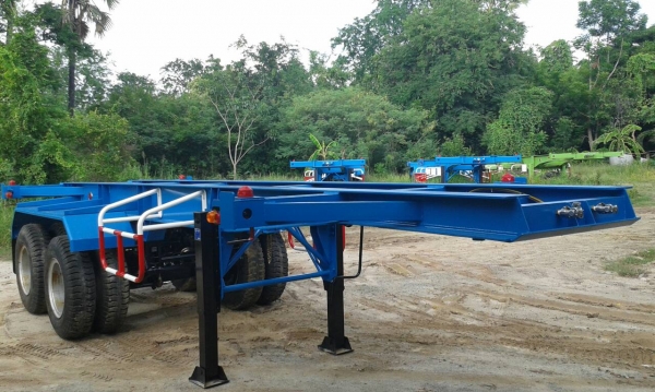 รถเทรลเลอร์นำลาภ มงคลสยาม ขายหางก้างปลา  20 ฟุต 2  เพลา  ใหม่