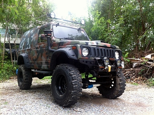 ขาย คาริเบี้ยนแต่ง เทินเพลา ยาง34 พร้อมลุยสีลายพรางทหาร