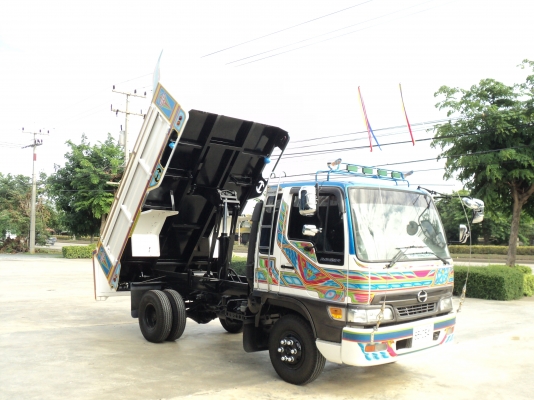 ขายฮีโน่หน้ายักษ์ 6 ล้อ เครื่องยนต์ H07D - 6 สูบ 195 แรงม้า กระบะบรรทุกดัมส์ดิน