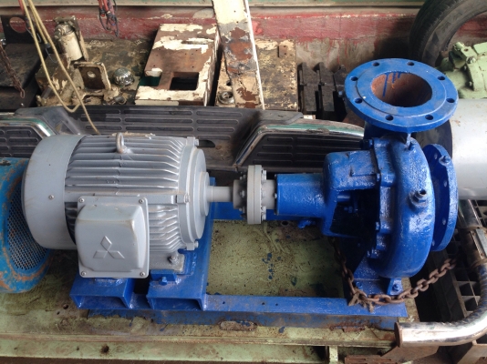 ขายปั้มน้ำหอยโข่ง 15 HP. 380 V มอเตอร์ mitsubishi ขนาด เข้า 6 นิ้ว ออก 6 นิ้ว สภาพดี หมุนนิ่มครับ