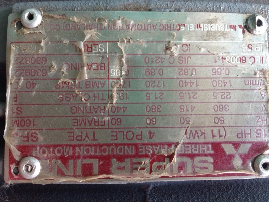 ขายปั้มน้ำหอยโข่ง 15 HP. 380 V มอเตอร์ mitsubishi ขนาด เข้า 6 นิ้ว ออก 6 นิ้ว สภาพดี หมุนนิ่มครับ