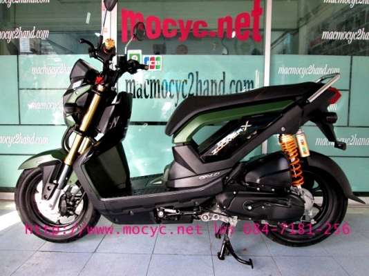 ZOOMER สีดำเขียวทหาร ปี 57 รุ่นท๊อป คอมบายเบลก ไมล์ 1588 โล  ฟรีค่าโอน แถม 4 รายการ 44900