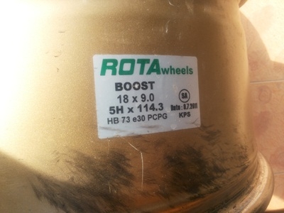 ข้ายล้อ RG2 18 (ROTA) มือ2 หน้า9 หลัง10 4 ล้อ