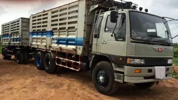 ขายรถพ่วงแม่ลูกHINO 3 Mดั้มเกษตรลูกยาว 6.5 เมตรพร้อมใช้