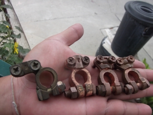 ขั้วแบตเตอรี่ทองแดง ขั้วลบ