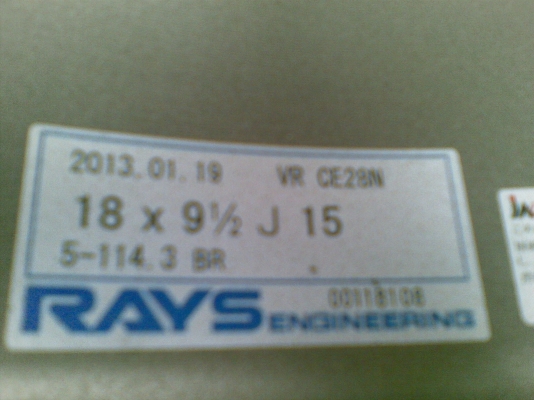 ขายล้อ CE28  9.5 235/40/18 วงเดียวทำเปนยางอะไหล่