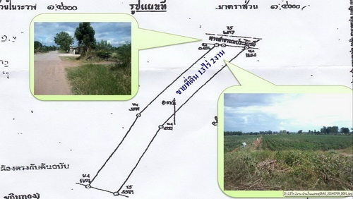 ขายที่ดิน 13ไร่ 2งาน มีวิวภูเขาติดหมู่บ้านติดทางสาธารณะ ราคา 370,000 ต่อไร่