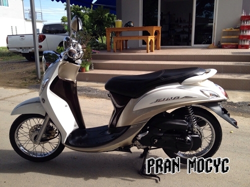 ขายyamaha fino สีขาวน้ำตาล ปี2013