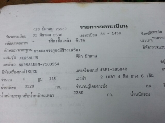 ขายISUZU NKR110แรง เครื่องดี แคชซีสวย ยางดี ภายในสวย เกียร์สั้น ยาว4.30เมตร สภาพพร้อมใช้งาน เอกสารพร้อมโอน