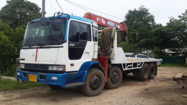 ขาย12ล้อhino 2เพลา ติดเครน5ตัน