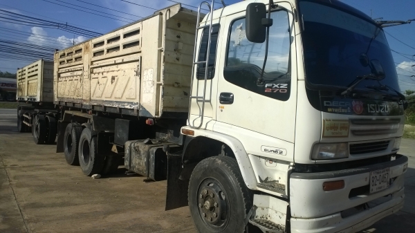 รถดัั้มสวย..แม่..ลูก...270แรงปี*47 ลูก2คาน ปี*48...สภาพดี..สวย.ห้างแท้.(รถ บ.รับเหมา)